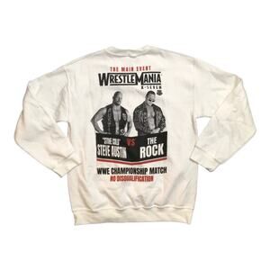 Wrestlemania X-Seven Main Event The Rock Stone Cold Steve Austin Medium Crewneck